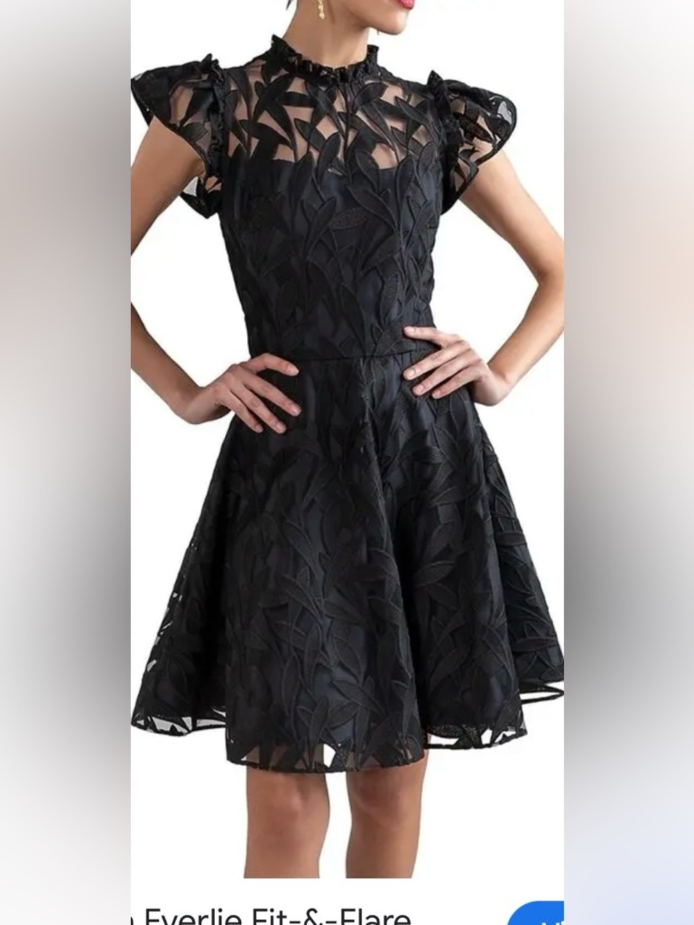 NWT Shoshanna Midnight Everlie formal cocktail little black dress size 4